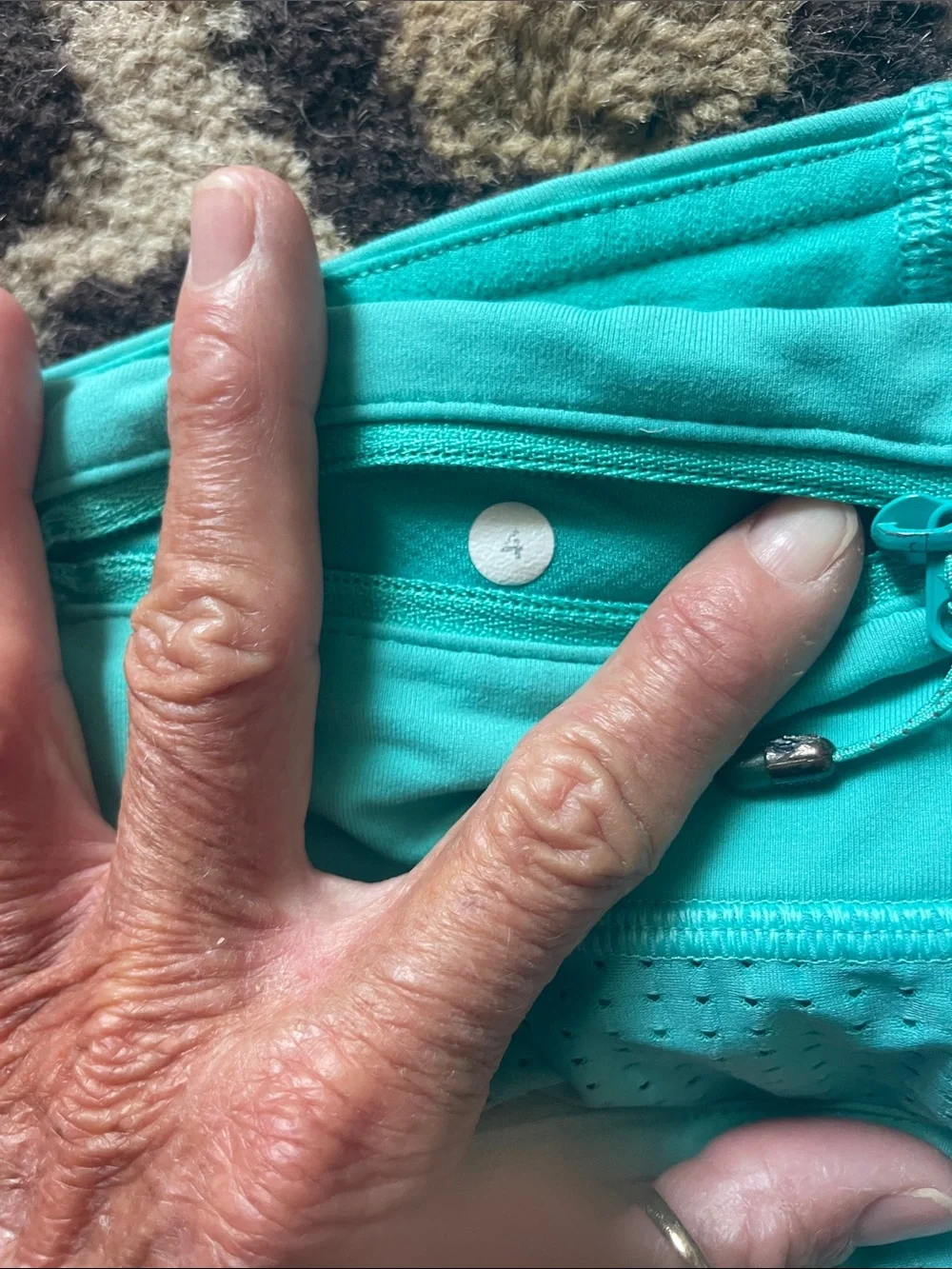 lululemon athletica turquoise perforated athletic shorts